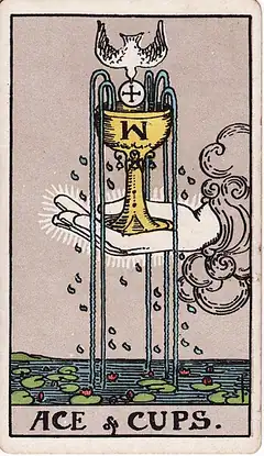 Ace of Cups tarot card, Rider–Waite–Smith deck