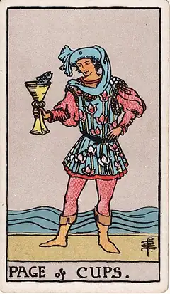 Page of Cups tarot card, Rider–Waite–Smith deck