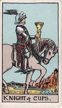 Knight of Cups tarot card, Rider–Waite–Smith deck