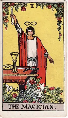 The Magician tarot card, Rider–Waite–Smith deck