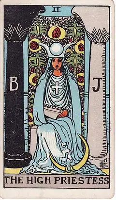 The High Priestess tarot card, Rider–Waite–Smith deck