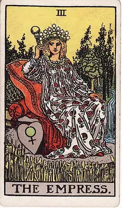 The Empress tarot card, Rider–Waite–Smith deck