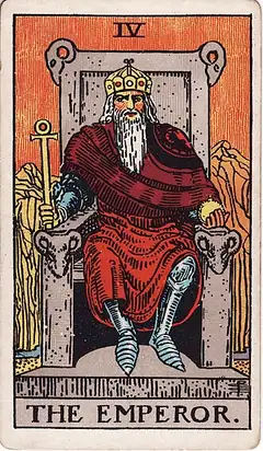 The Emperor tarot card, Rider–Waite–Smith deck