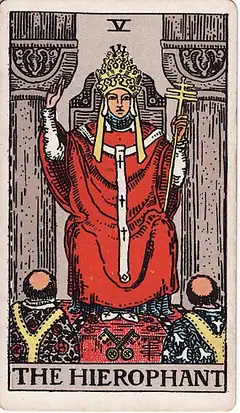 The Hierophant tarot card, Rider–Waite–Smith deck