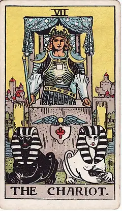 The Chariot tarot card, Rider–Waite–Smith deck