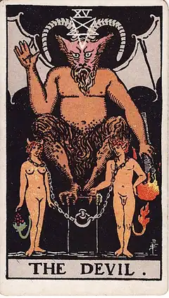 The Devil tarot card, Rider–Waite–Smith deck