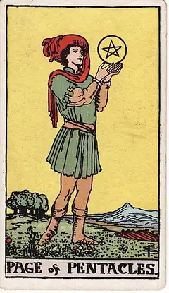 Page of Pentacles tarot card, Rider–Waite–Smith deck