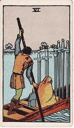 Six of Swords tarot card, Rider–Waite–Smith deck