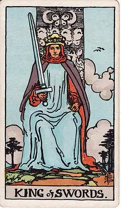 King of Swords tarot card, Rider–Waite–Smith deck