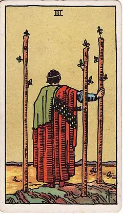Three of Wands tarot card, Rider–Waite–Smith deck