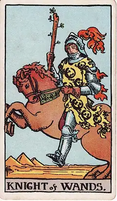 Knight of Wands tarot card, Rider–Waite–Smith deck