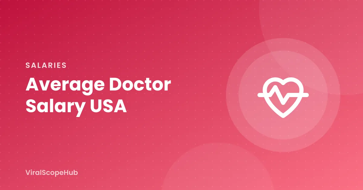 Illustration for average doctor salary USA explainer
