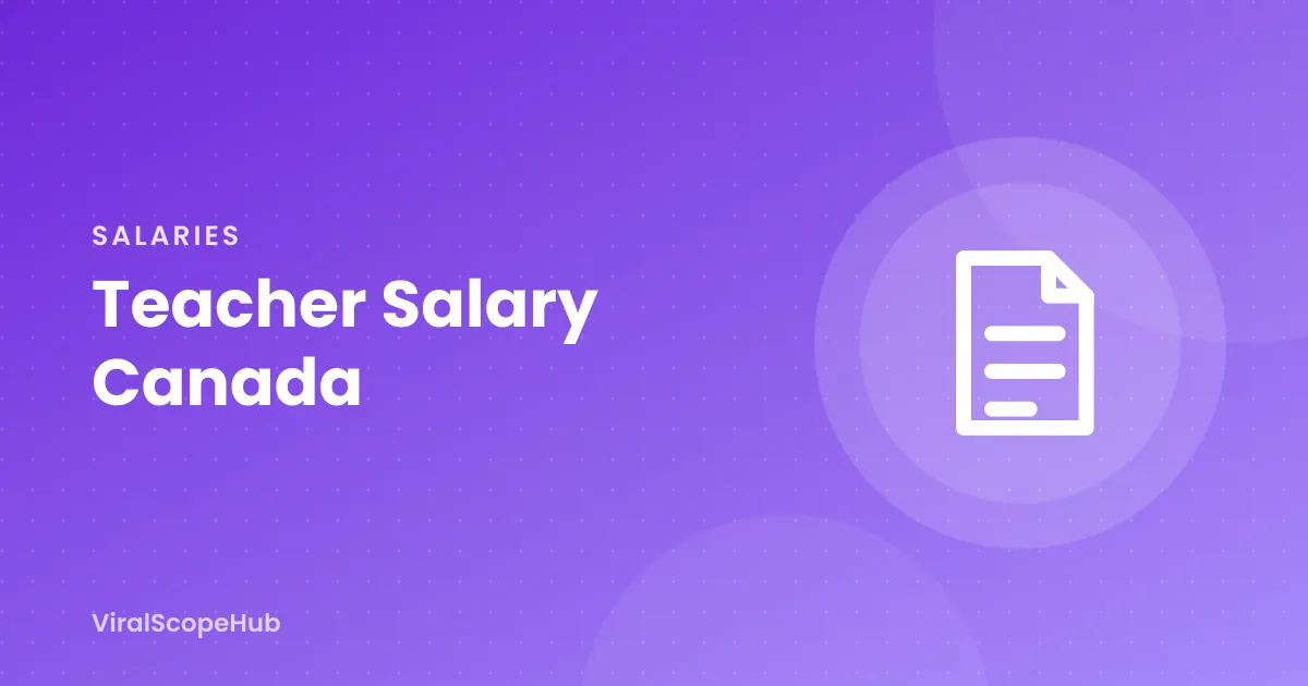 Illustration for average teacher salary Canada explainer