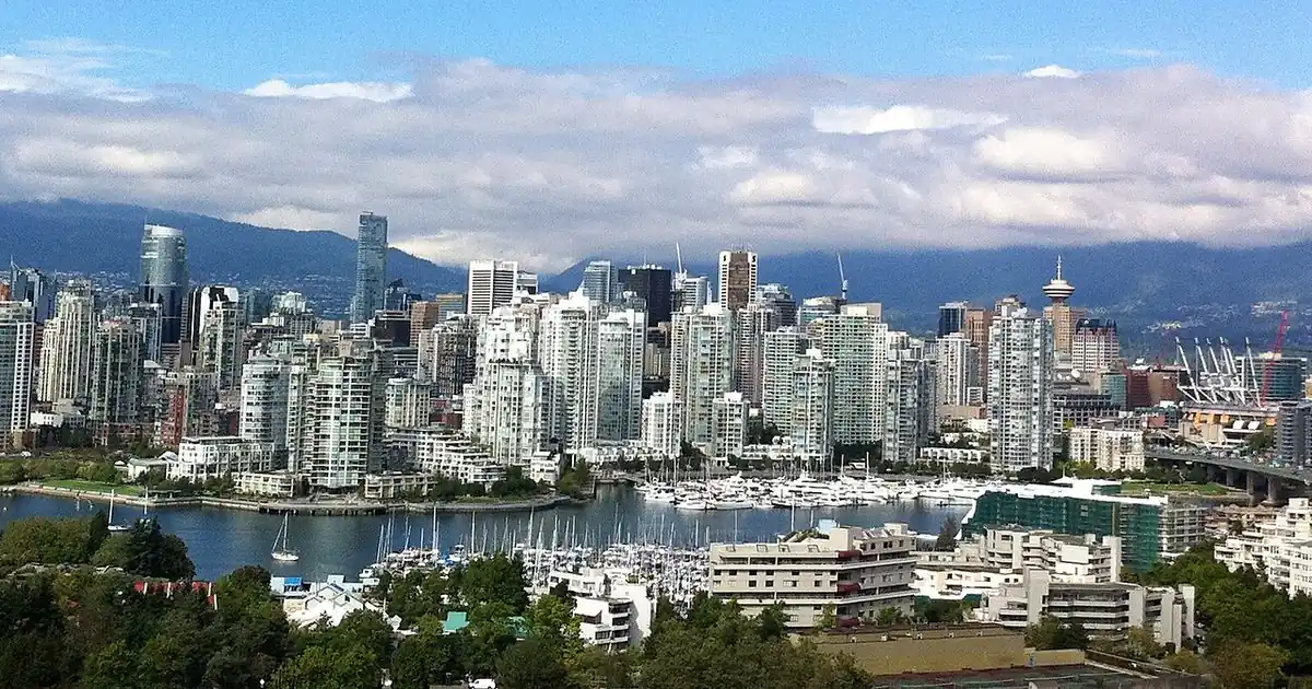 Vancouver skyline with mountains in the background