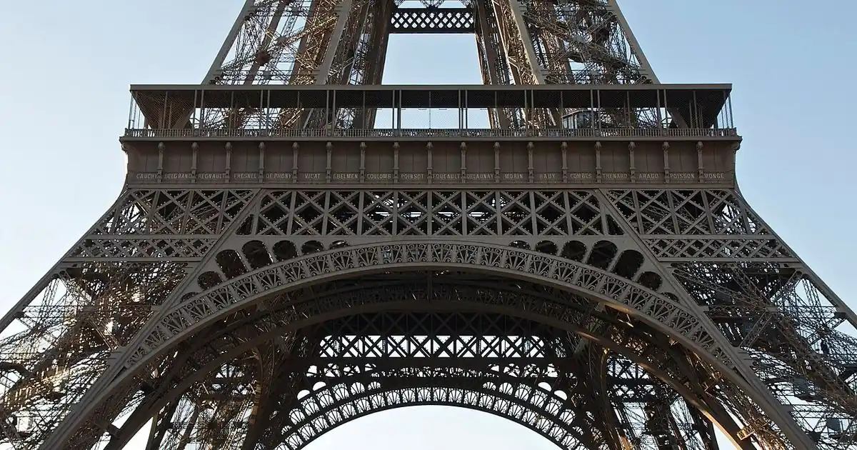 Eiffel Tower seen from the Champ de Mars in Paris