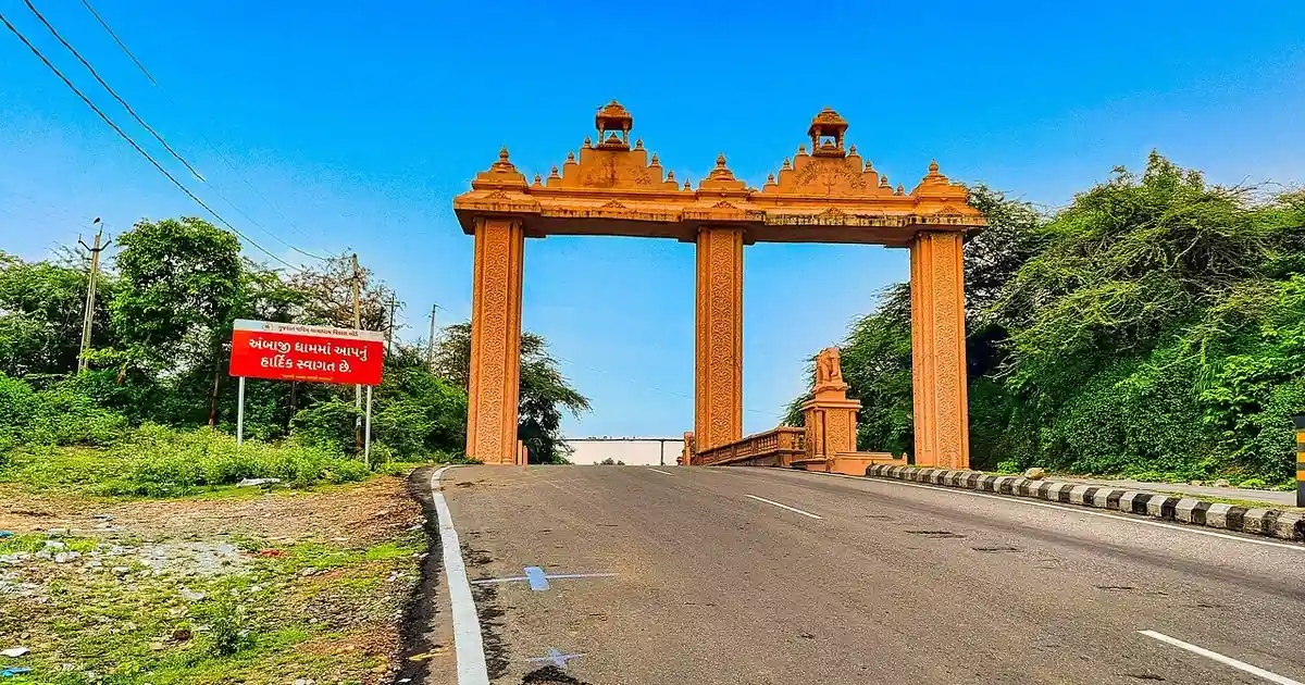 Hindu temple facade associated with Navratri goddess worship
