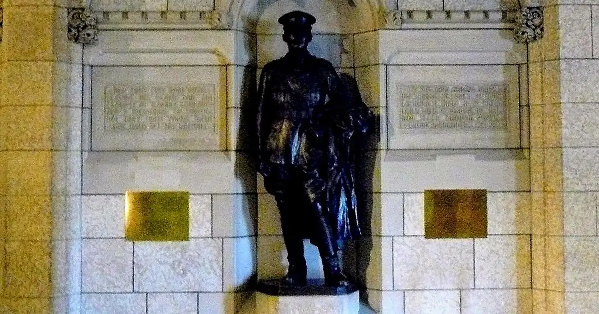Stone Parliament Building facade in Ottawa Canada