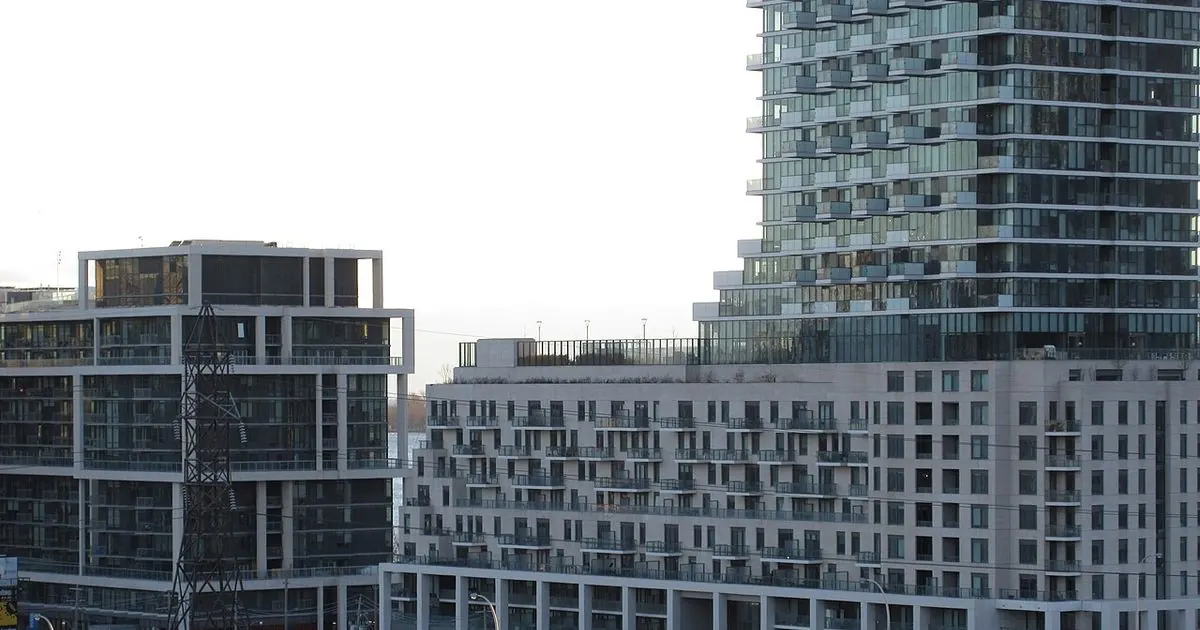Toronto waterfront skyline across the harbour