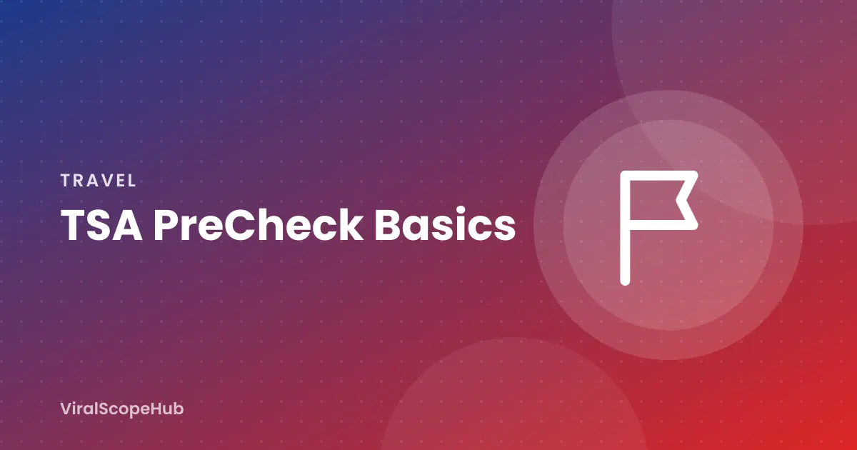 Illustration for TSA PreCheck value explainer