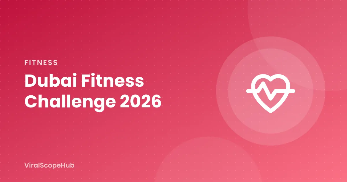 Illustration with the title Dubai Fitness Challenge 2026