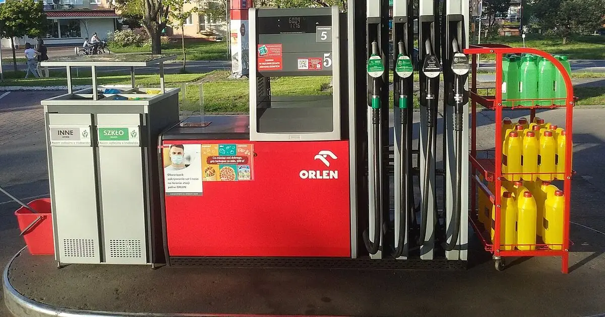 Fuel pump at a petrol station