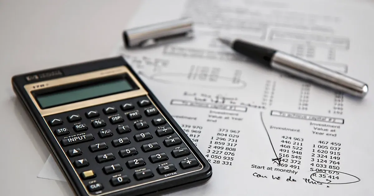 Calculator and notebook for percentage math