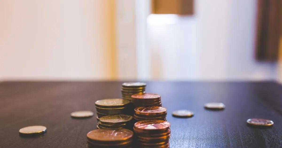 Stack of coins for interest calculation
