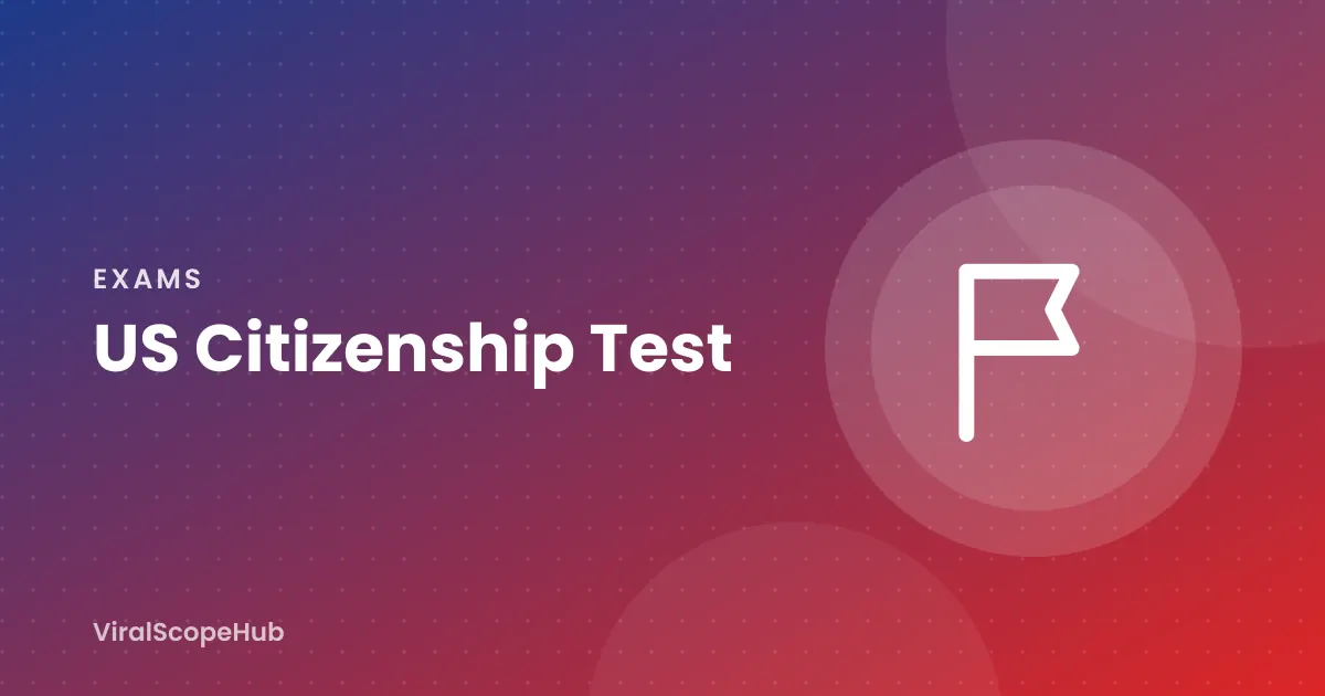 Illustration: US Citizenship Test study guide
