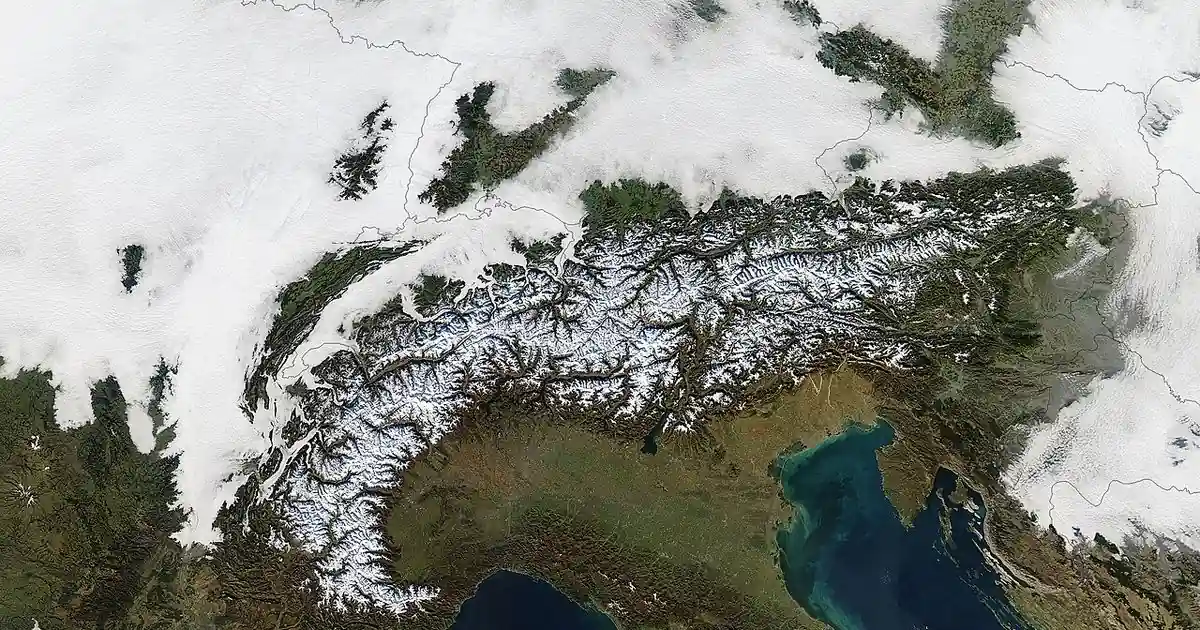 Snowy Bavarian Alps Germany