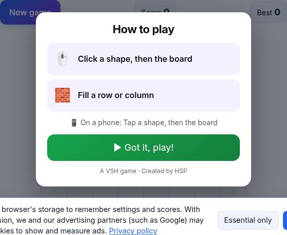 Block Puzzle during play