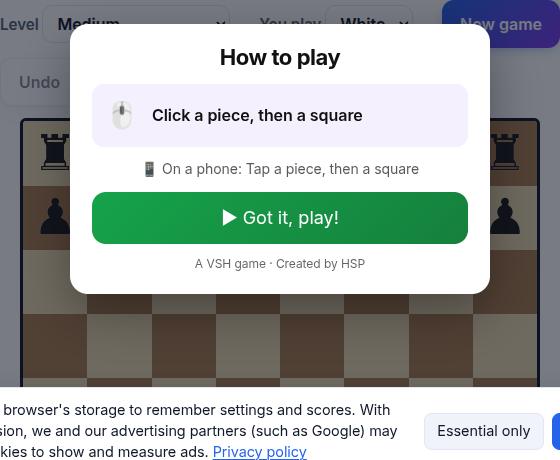 Chess during play