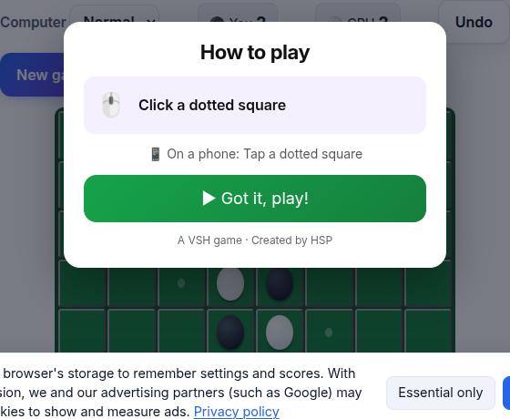 Reversi during play