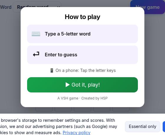 Word Guess during play
