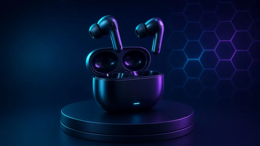 Best budget wireless earbuds illustration: earbuds with charging case