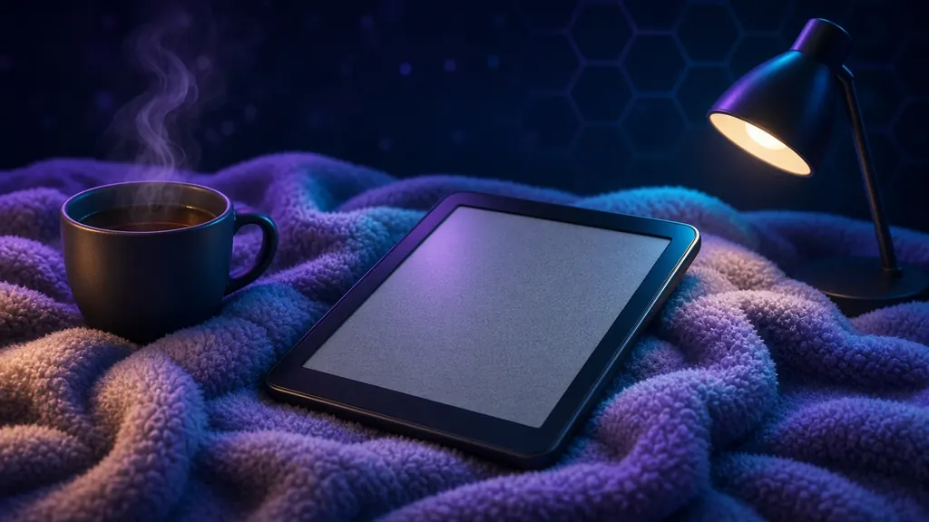 Best e-readers illustration: e-reader tablet with a stack of books
